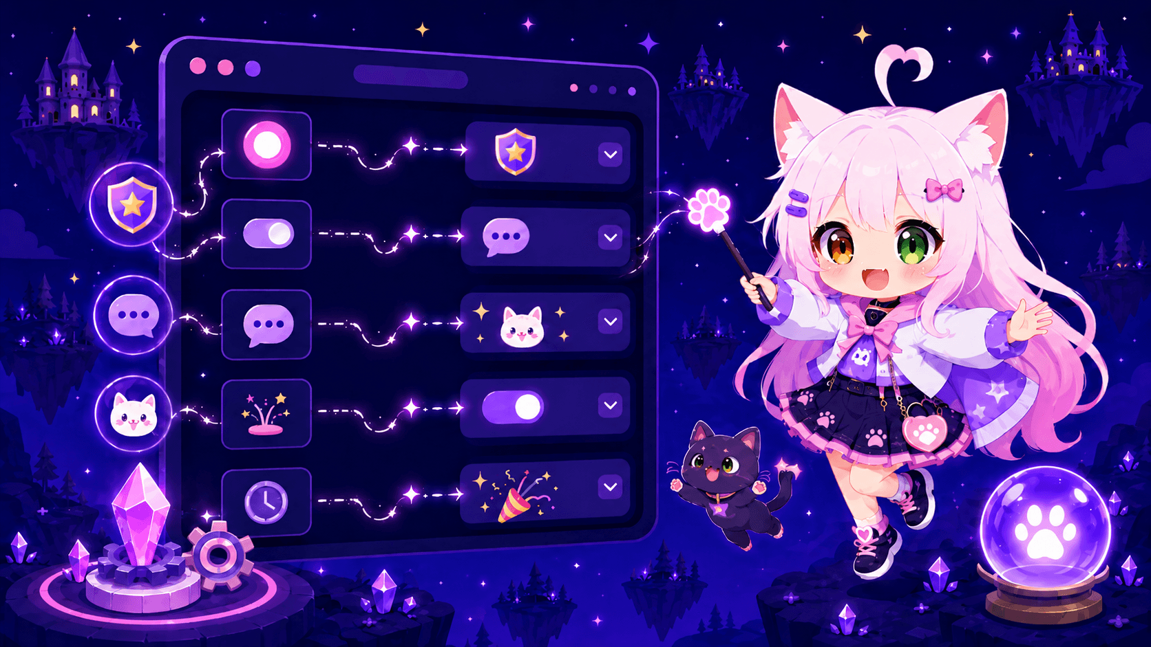 Server actions in Nekotina