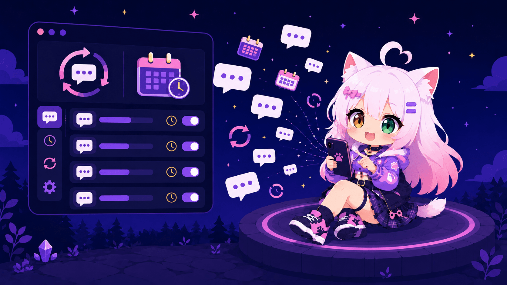 Schedule recurring messages with Nekotina